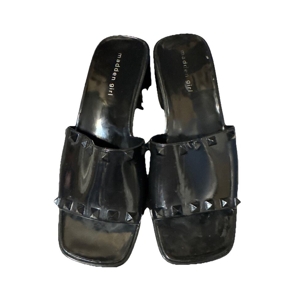 Madden Girl Paccer Platform Slide Sandals Black Women's 7 90’s Y2K